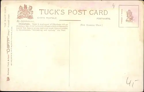 Künstler Ak Dittisham Devon England, The River, Dart