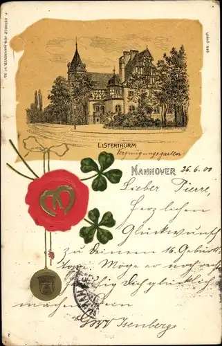 Passepartout Litho Hannover in Niedersachsen, Listerturm, Kleeblatt