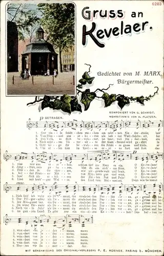 Lied Ak Kevelaer am Niederrhein, Gnadenkapelle, Gedicht v. M. Marx