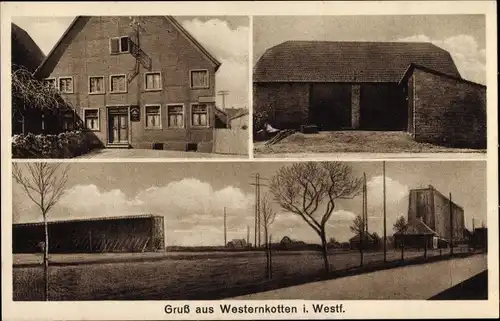 Ak Westernkotten Westfalen, Gasthof Joseph Besting, Straßenpartie