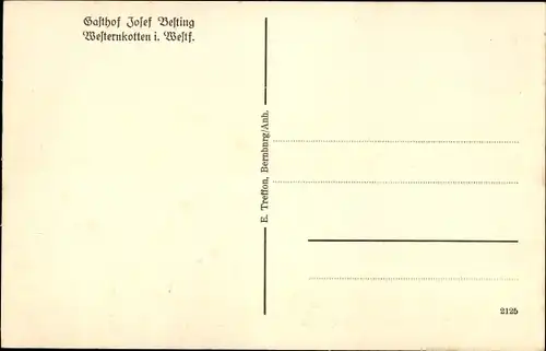 Ak Westernkotten Westfalen, Gasthof Joseph Besting, Straßenpartie