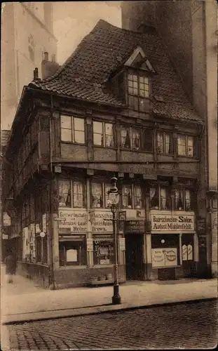 Ak Hamburg Mitte Altstadt, Pferdemarkt, das älteste Haus