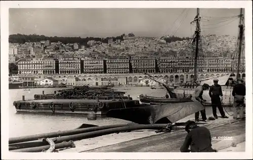 Ak Algier Alger Algerien, Vue sur la Jetee