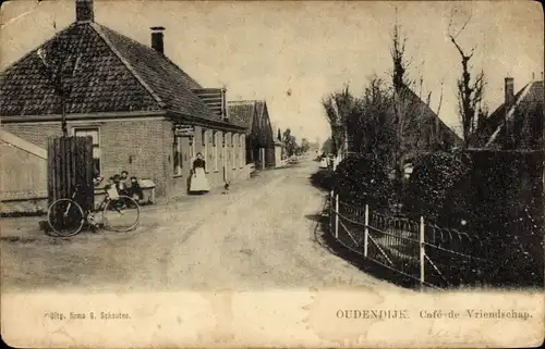 Ak Oudendijk Nordholland, Café de Vriendschap