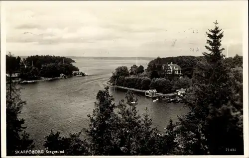 Ak Skarpöborg Schweden, Stegesund, Weitblick