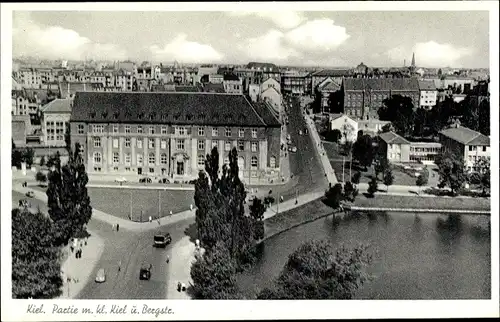 Ak Kiel Schleswig Holstein, Partie mit kl. Kiel und Bergstraße, Fliegeraufnahme