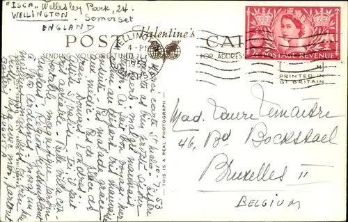 Ak Wellington Somerset England, South Street, Fore Street, Parish Church, Pond