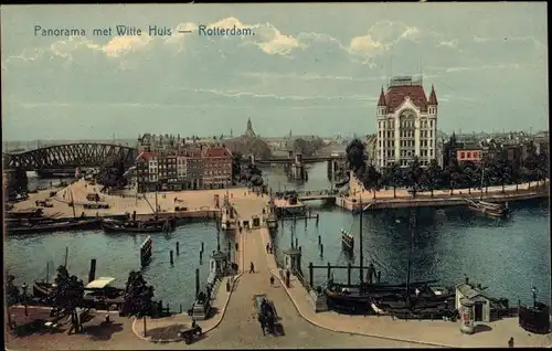 Ak Rotterdam Südholland Niederlande, Panorama met Witte Huis