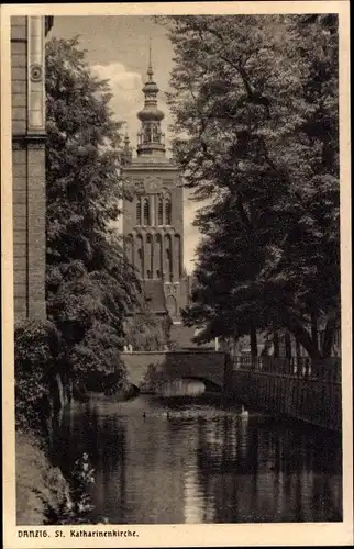 Ak Gdańsk Danzig, St. Katharinenkirche
