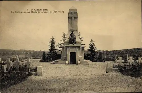 Ak Saint Chamond Loire, Le Monument aux Morts de la Guerre