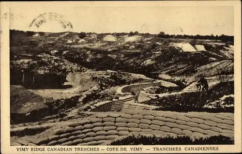 Ak Vimy Pas de Calais, Ridge Canadian Trenches, Cote de Vimy