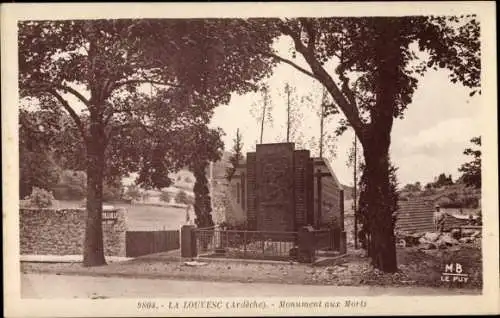 Ak La Louvesc Ardèche, Monument aux Morts