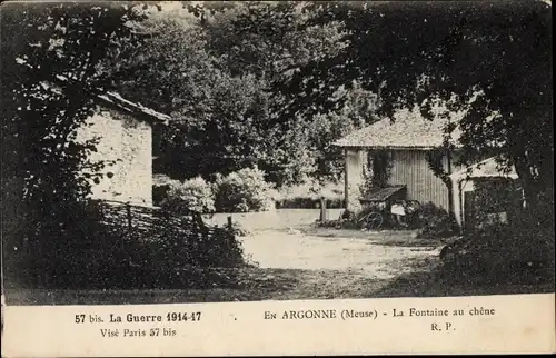 Ak en Argonne Meuse, La Fontaine au chéne