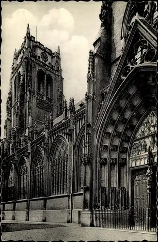 Ak Tongres Tongeren Flandern Limburg, Basiliek O.-L.-Vrouw, Zuidkant, Kirche, Portal