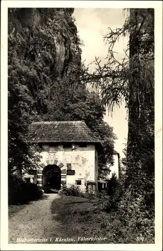 Ak Hochosterwitz Sankt Georgen am Längsee Kärnten, Fähnrichtstor