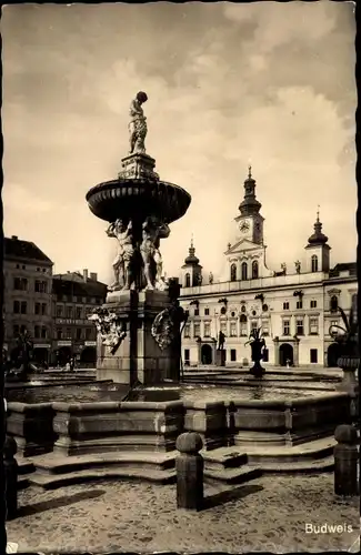 Ak České Budějovice Budweis Südböhmen, Brunnen