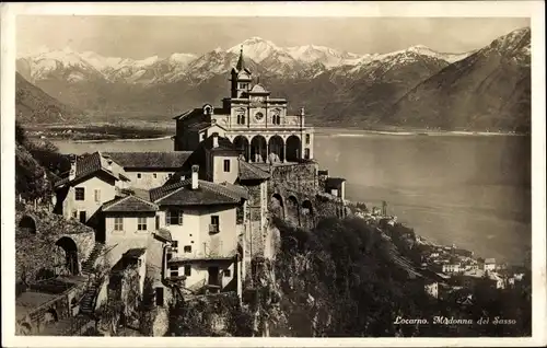 Ak Locarno Kanton Tessin Schweiz, Madonna del Sasso