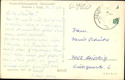 Ak Oelsnitz im Vogtland, Kinder-Erholungsheim Marienstift