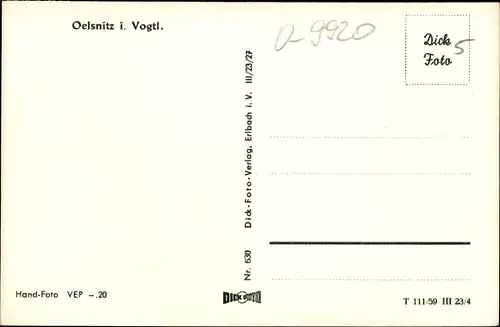Ak Oelsnitz im Vogtland, Panorama