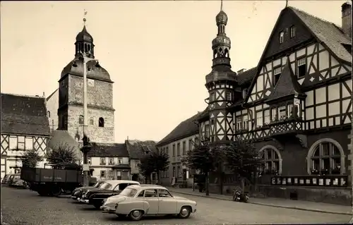 Ak Gernrode Quedlinburg im Harz, Platz, Gebäude, Kirche