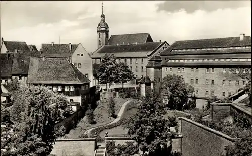 Ak Torgau an der Elbe, Schloss, Rosengarten