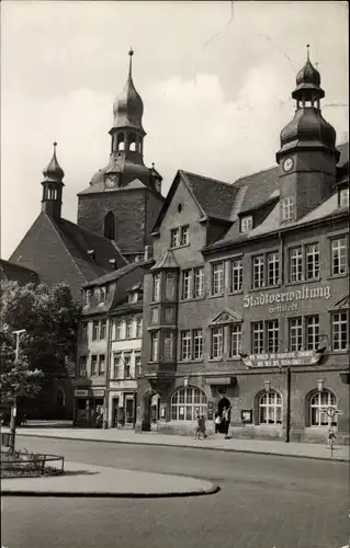 Ak Hettstedt im Südharz, Marktplatz mit Rathaus, Stadtverwaltung