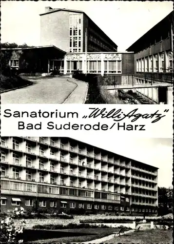Ak Bad Suderode Quedlinburg im Harz, Sanatorium Willi Agatz, Außenansicht