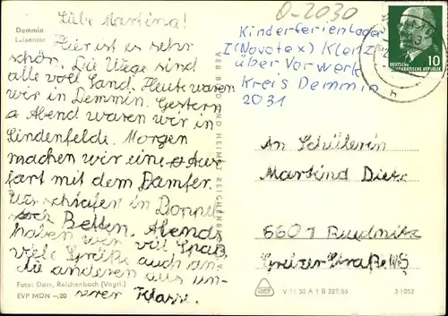 Ak Demmin in Vorpommern, Luisentor