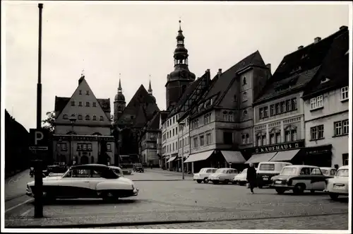 Ak Lutherstadt Eisleben, Platz, Kirche, Autos