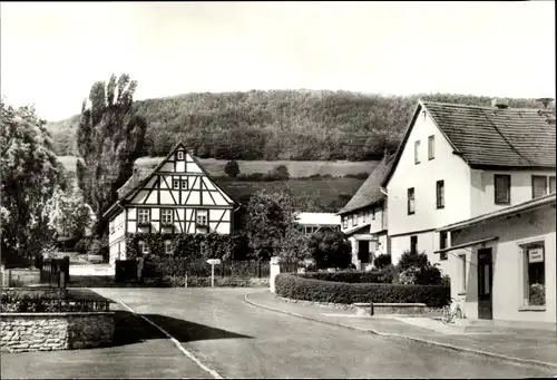 Ak Bauerbach Grabfeld in Thüringen, Schillerhaus, Rat der Gemeinde und Konsum-Verkaufsstelle