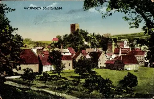 Ak Sonnenberg Wiesbaden in Hessen, Blick auf den Ort