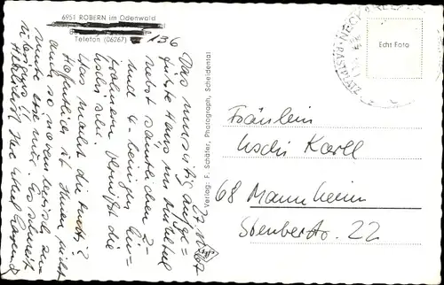 Ak Robern Fahrenbach im Odenwald, Siedlung, Geschäft, Mühltal, See