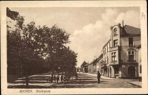 Ak Jüchen Nordrhein Westfalen, Marktplatz, Straßenansicht