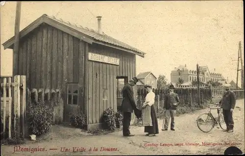 Ak Beauwelz Momignies Wallonien Hennegau, Une Visite a la Douane