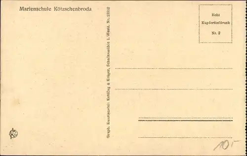 Ak Kötzschenbroda Radebeul in Sachsen, Marienschule, Lehrsaal