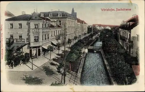 Relief Ak Bad Wörishofen im Unterallgäu, Bachstraße