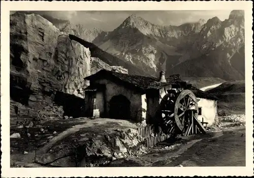 Foto Ak Bayern Dekoration für UFA-Film Tiefland, Berge, Wassermühle, 1935