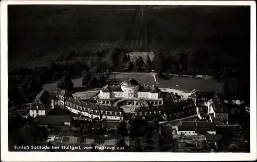 Ak Stuttgart in Württemberg, Schloss Solitude, Fliegeraufnahme