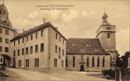 Ak Kirchheimbolanden in der Pfalz, Stadthaus mit Peterskirche