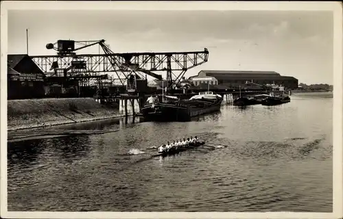 Ak Karlsruhe in Baden, Rheinhafen