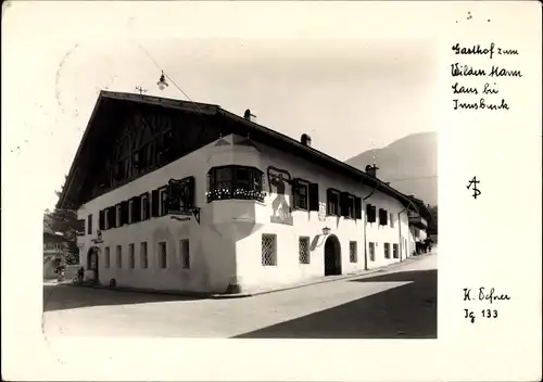 Ak Lans in Tirol, Gasthof Zum Wilden Mann