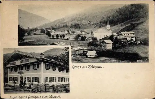 Ak Kelchau in Tirol, Gasthaus zum Neuwirt, Panorama vom Ort