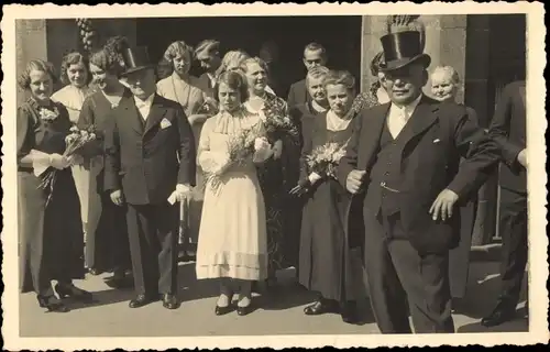 Foto Ak Gruppenbild, Hochzeitsgesellschaft, 7. September 1935