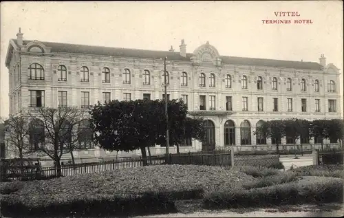 Ak Vittel Lothringen Vosges, Terminus Hôtel