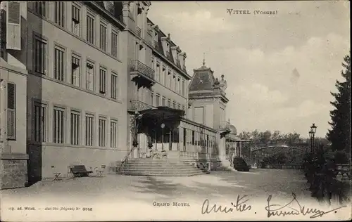 Ak Vittel Lothringen Vosges, Grand Hôtel