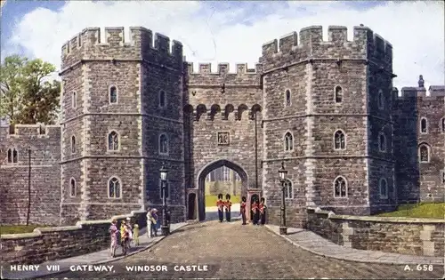 Ak Windsor Berkshire England, Windsor Castle, Henry VIII Gateway