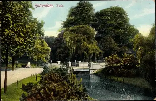 Ak Rotterdam Südholland Niederlande, Park