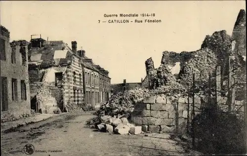 Ak Catillon sur Sambre Nord, Rue Féneton