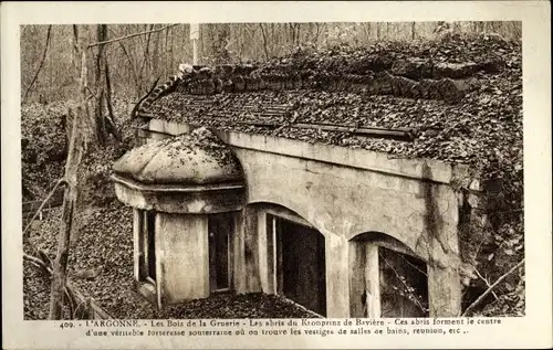 Ak L'Argonne Meuse, Les Bois de la Guerre, Les abris du Kronprinz de Baviére