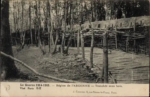Ak L'Argonne Meuse, Tranchée sous bois
